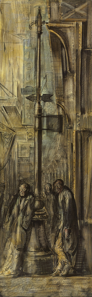 The Bowery at Pell Street von Reginald Marsh