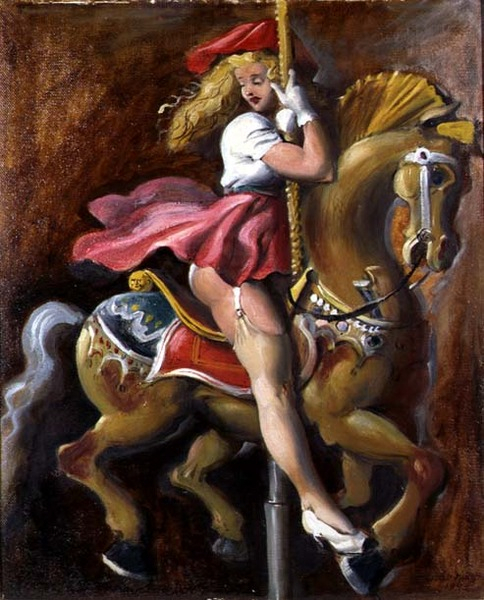 Girl on a Carousel von Reginald Marsh