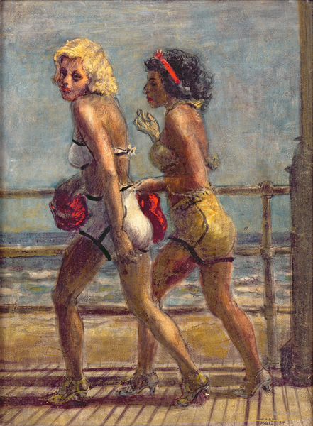 Two Girls on Boardwalk von Reginald Marsh
