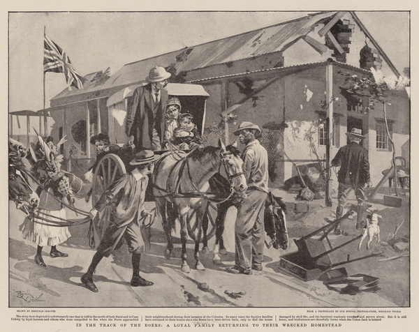 In the Track of the Boers, a Loyal Family returning to their Wrecked Homestead von Reginald Thomas Cleaver