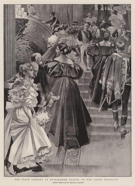 The State Concert at Buckingham Palace, on the Grand Staircase von Reginald Thomas Cleaver