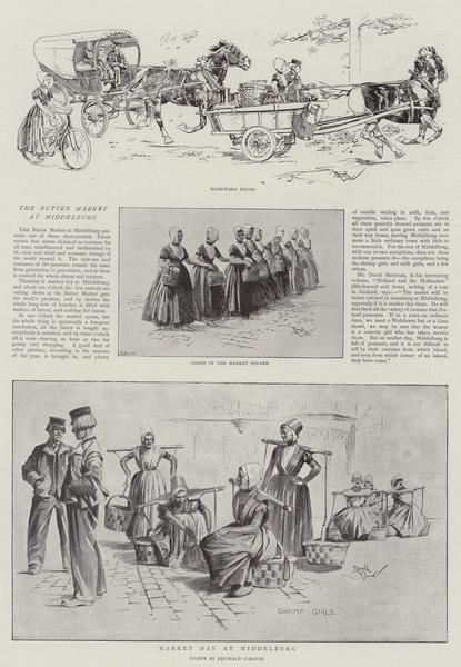 The Butter Market at Middelburg von Reginald Thomas Cleaver