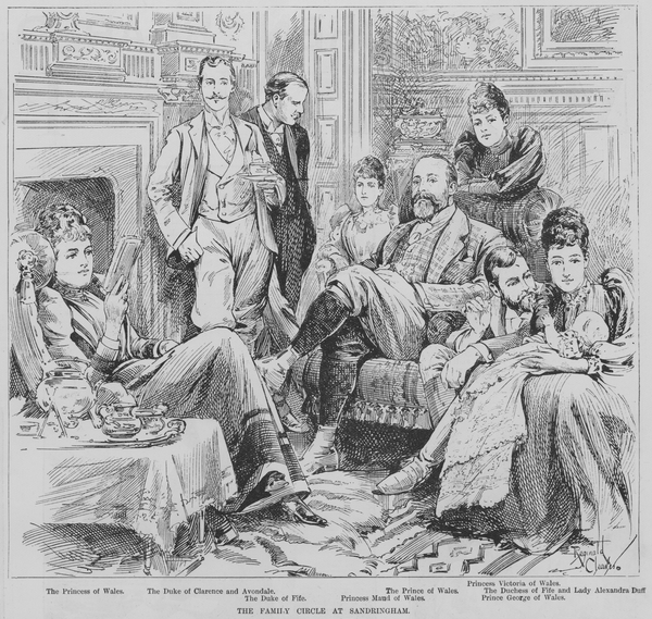 The Prince and Princess of Wales and members of their family at Sandringham, Norfolk, 1891 von Reginald Thomas Cleaver