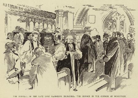 The Funeral of the Late Lord Randolph Churchill, the Service in the Church at Woodstock
