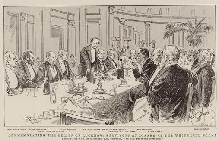 Commemorating the Relief of Lucknow, Survivors at Dinner at the Whitehall Rooms