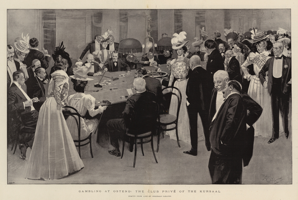 Gambling at Ostend, the Club Prive of the Kursaal von Reginald Thomas Cleaver