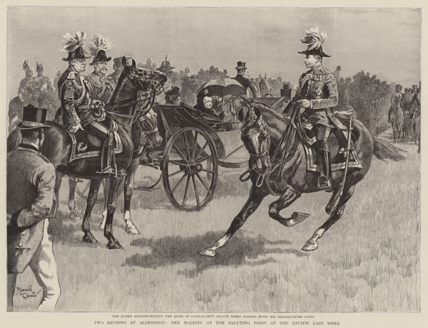 Queen Victoria at the saluting point at the review last week von Reginald Thomas Cleaver