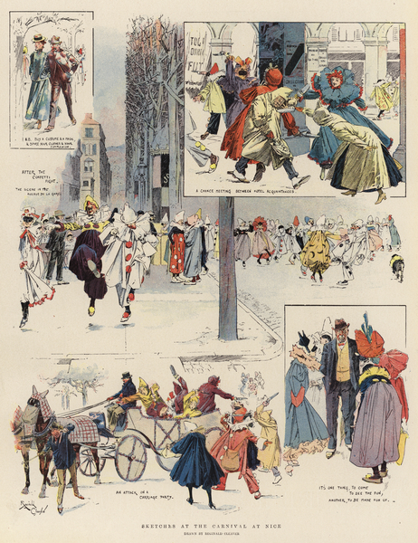 Sketches at the Carnival at Nice von Reginald Thomas Cleaver