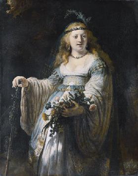 Saskia van Uylenburgh als Flora