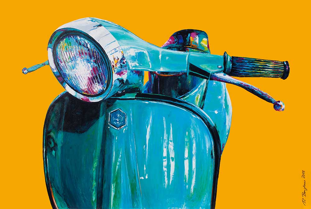 Vespa gelb von Renate Berghaus