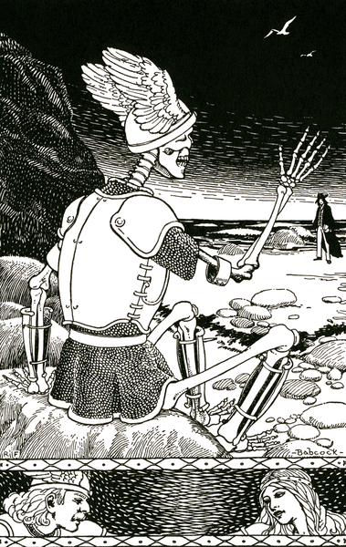 Death as a Skeleton Bidding Farewell to a Man von Richard Fayerweather Babcock