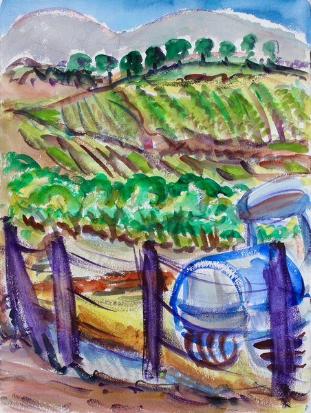 Blue Tractor, Napa Valley von Richard Fox