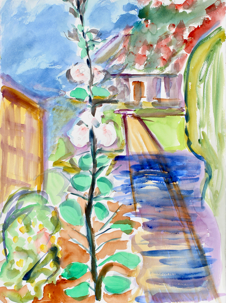 Hollyhocks von Richard Fox