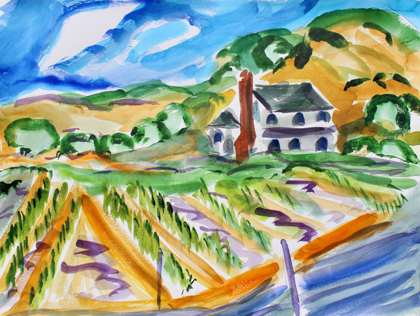 House on Dealy Lane, Napa von Richard Fox