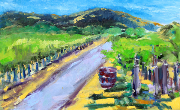 Vineyard with Barrel, Napa von Richard Fox