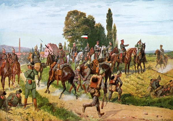 German Uniforms, from ''Illustrierte Zeitung'', 4th August 1914 von Richard Knoetel