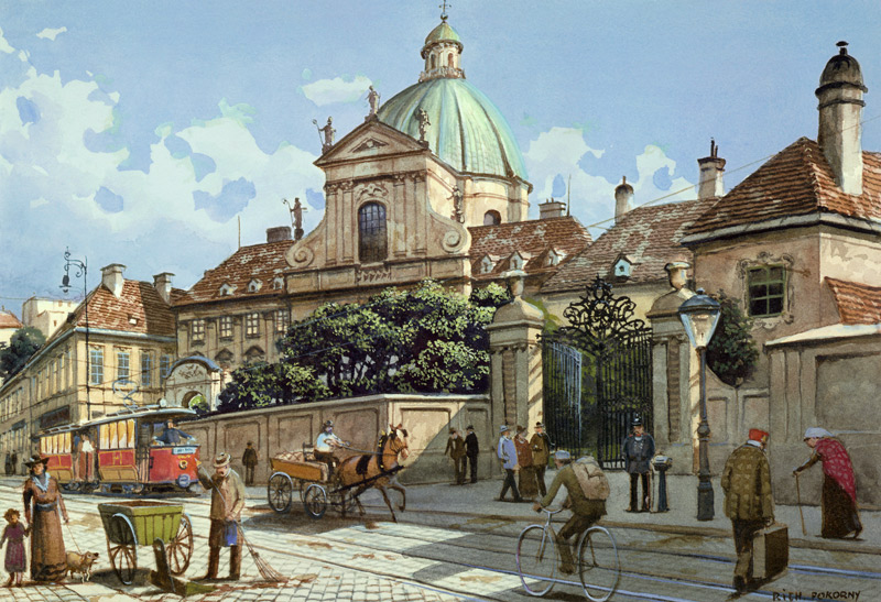 Below the Belvedere Palace in Vienna von Richard Pokorny