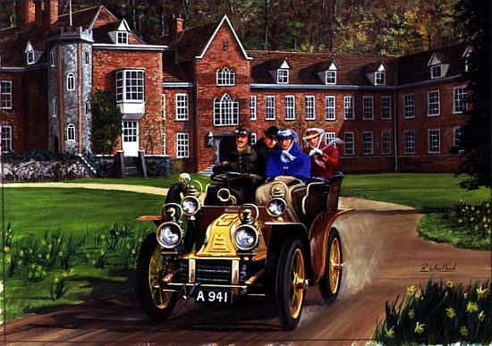 Edwardian Springtime (w/c and gouache on paper)  von Richard  Wheatland