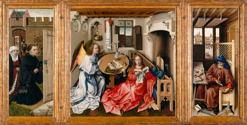 Die Verkündigung (Mérode-Triptychon) von Robert Campin