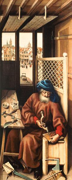 St. Joseph Portrayed as a Medieval Carpenter from the Merode Altarpiece c.1425