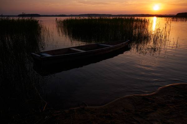 Nationalpark Žemaitija; Abendstimmung am See von Robert Kalb