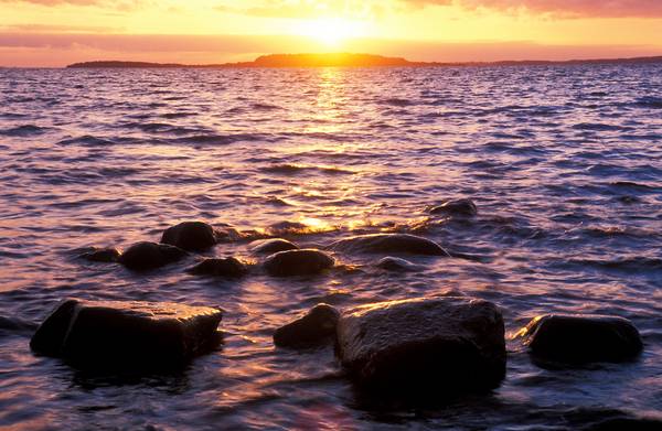 Sonnenuntergang an der Küste von Neu Reddevitz von Robert Kalb