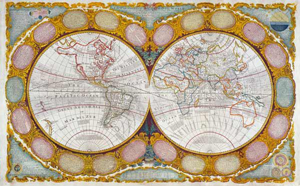 A New and Correct Map of the World, 1770-97