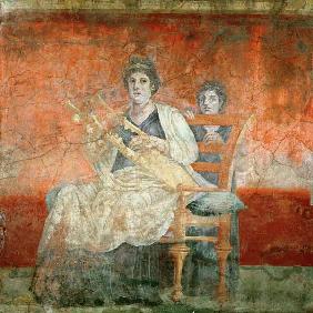 Noblewoman playing a Cithera, from the Boscoreale Villa, Pompeii
