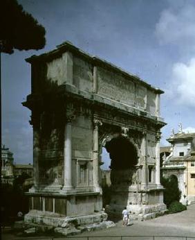 The Arch of Titus, to commemorate the Emperor's Sack of Jerusalem in 70 AD, 81 AD (photo)