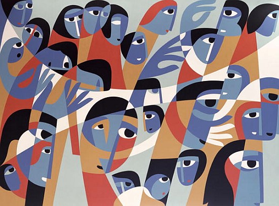 Publishers of Truth, 1988 (acrylic on board)  von Ron  Waddams