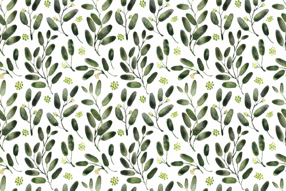 Lisa watercolor seeded eucalyptus pattern von Rosana Laiz Blursbyai