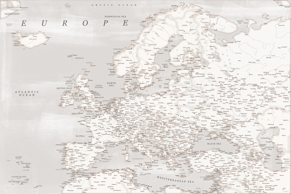 Lysander detailed map of Europe von Rosana Laiz Blursbyai