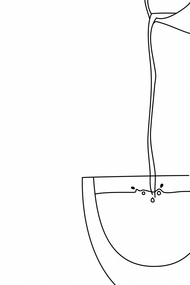 Pouring coffee line art von Rosana Laiz Blursbyai