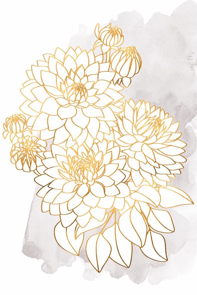 Pacey bouquet in gold and grey von Rosana Laiz Blursbyai