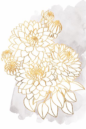 Pacey bouquet in gold and grey