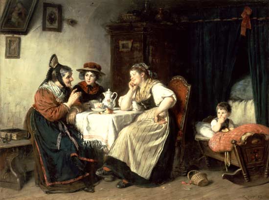Beim Kaffeeklatsch. von Rudolf Epp