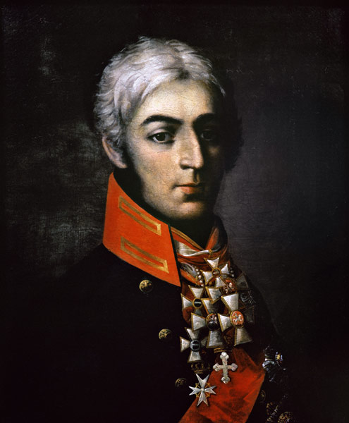 Portrait of Prince Peter Bagration (1765-1812) Russian general von Russian School