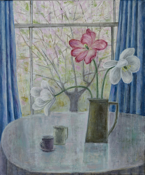 Tulips with Cherry Blossom von Ruth  Addinall