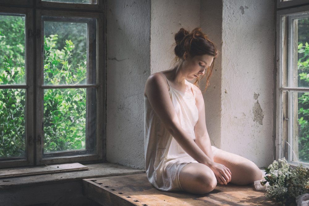 at the window von Ruth Franke