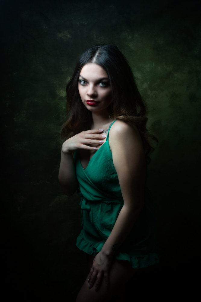 red lips and green von Ruth Franke