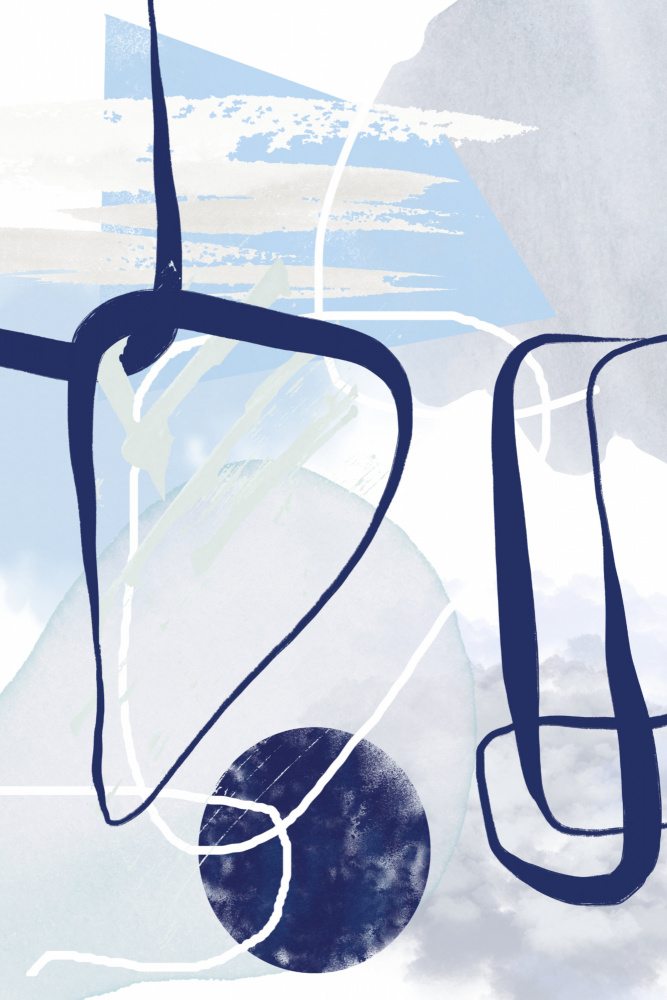 Lines of Blue-1 von Sally Ann Moss