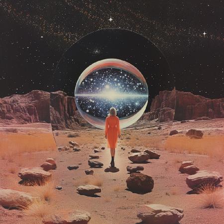 Entering Another Dimension Collage Art