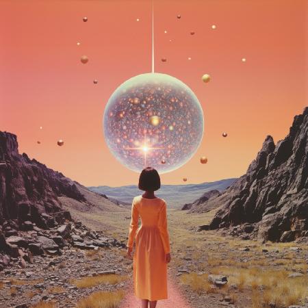 A Space Disco Collage Art