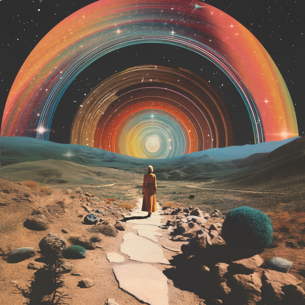 Into the Unknown 2 Space Collage Art von Samantha Hearn