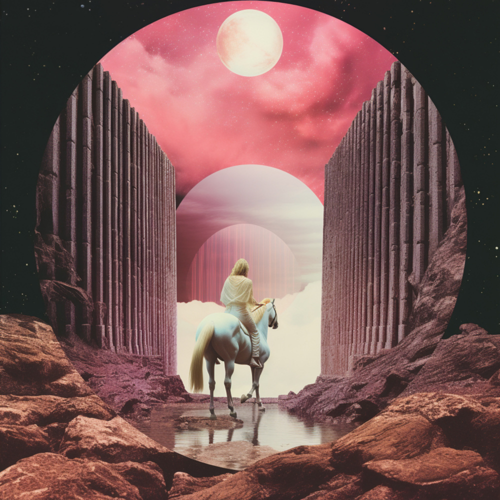 Space Portal Collage Art von Samantha Hearn