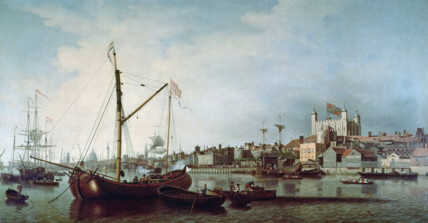 The Tower of London from the Thames von Samuel Scott