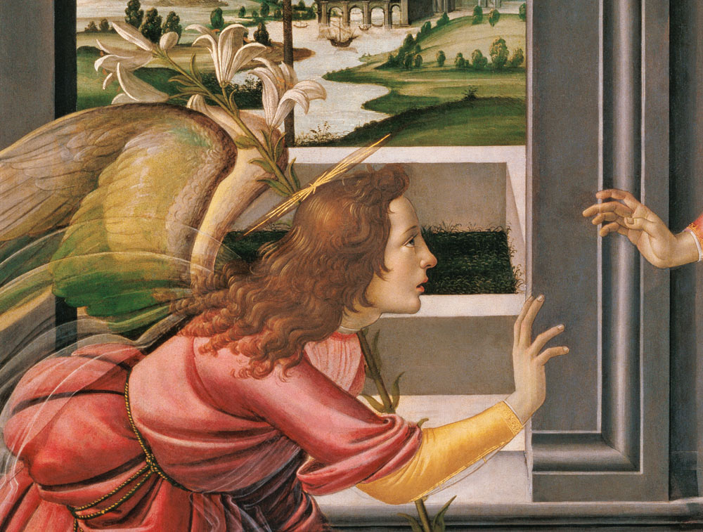Annunciation - Detail von Sandro Botticelli