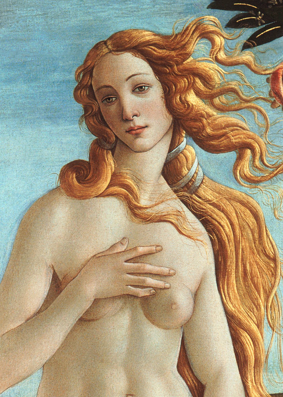 Venus, detail from The Birth of Venus von Sandro Botticelli