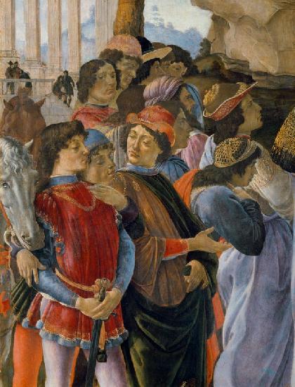 Botticelli / Adoration of Kings, Detail