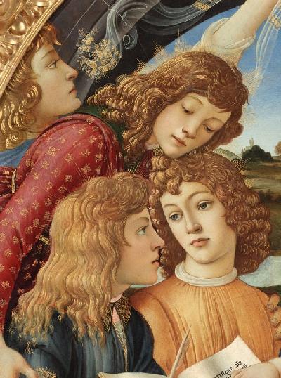 Botticelli, Madonna Magnificat, Angel